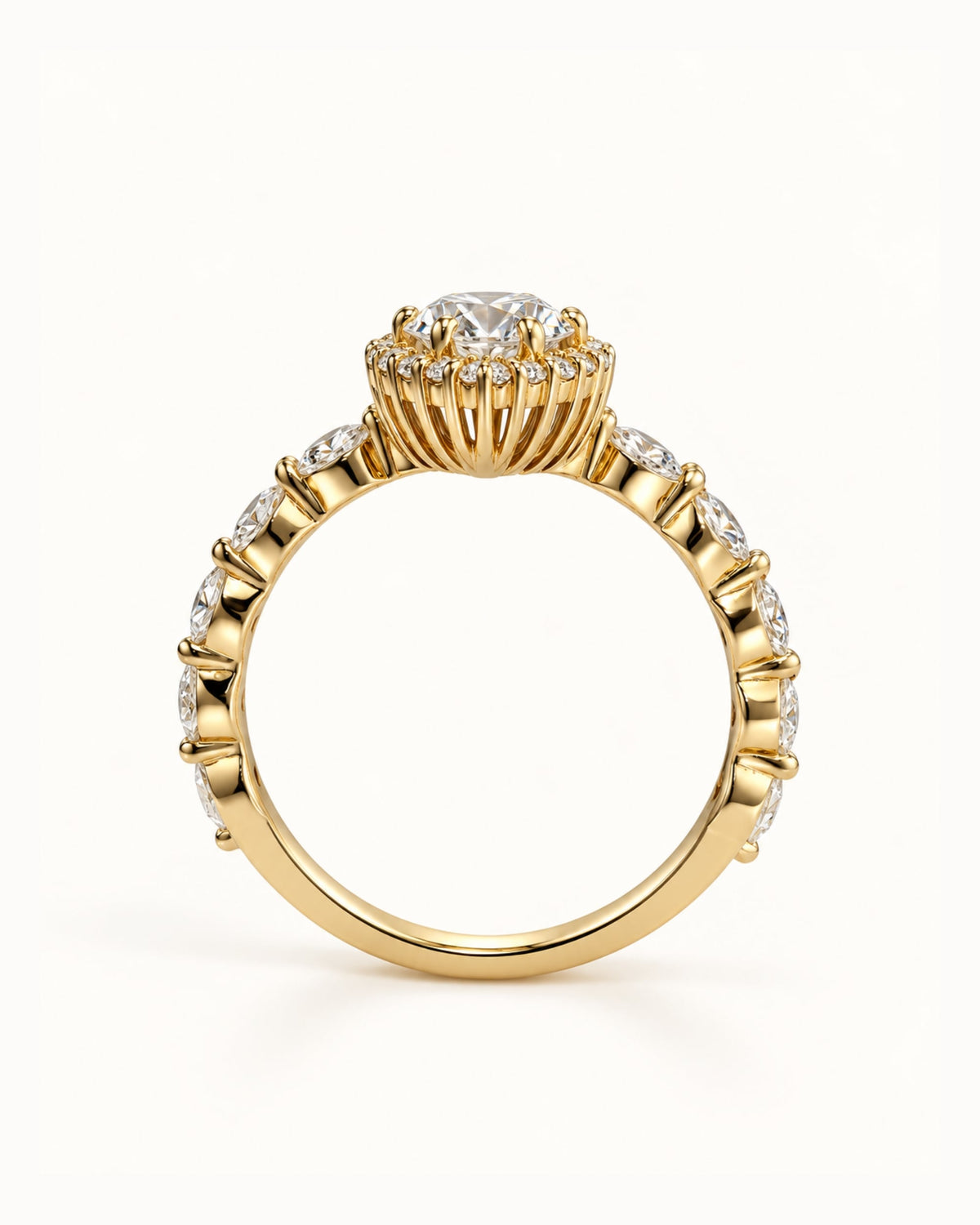 Sera Pear Halo Marquise-Detail Ring