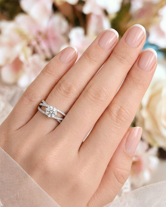Duet Split Shank Solitaire Ring