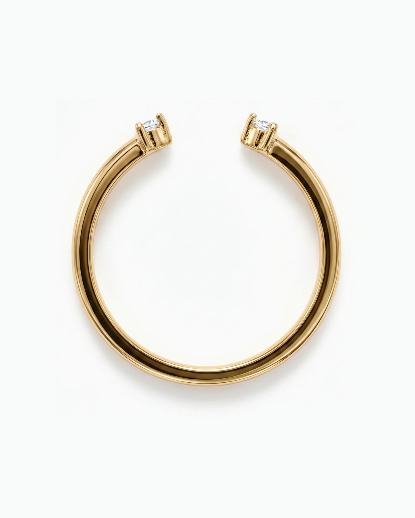 Lune Pavé Open Band Ring