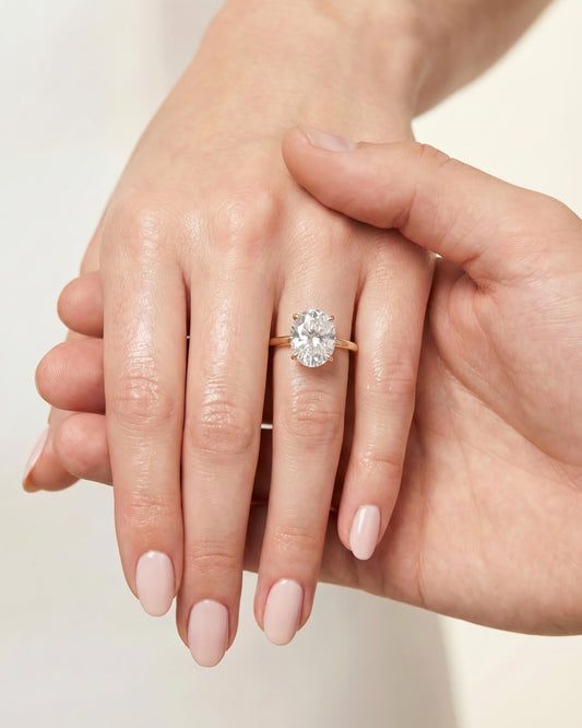 Lumina Solitaire Oval Ring