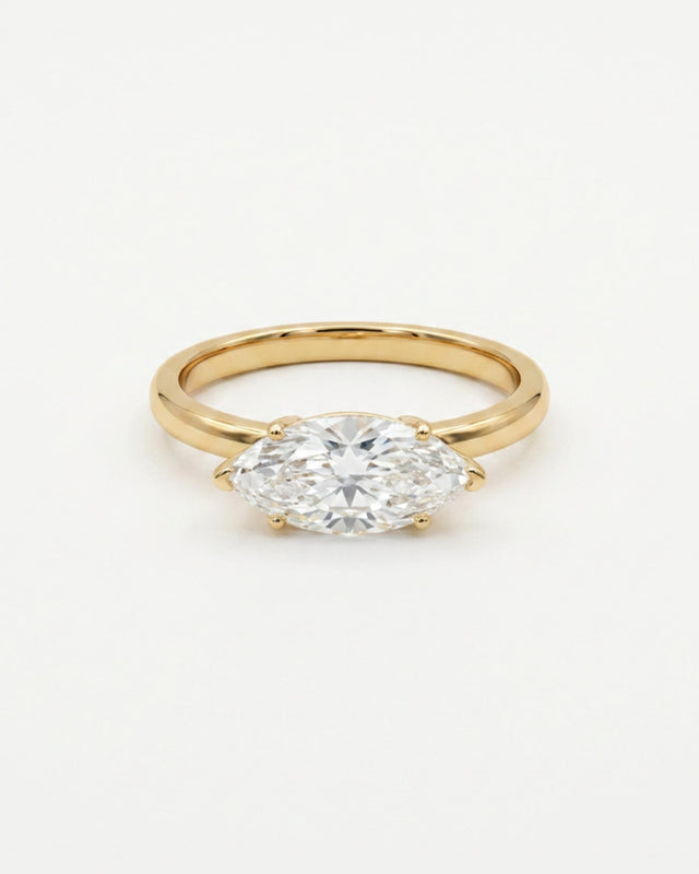 Horizon East West Marquise Ring