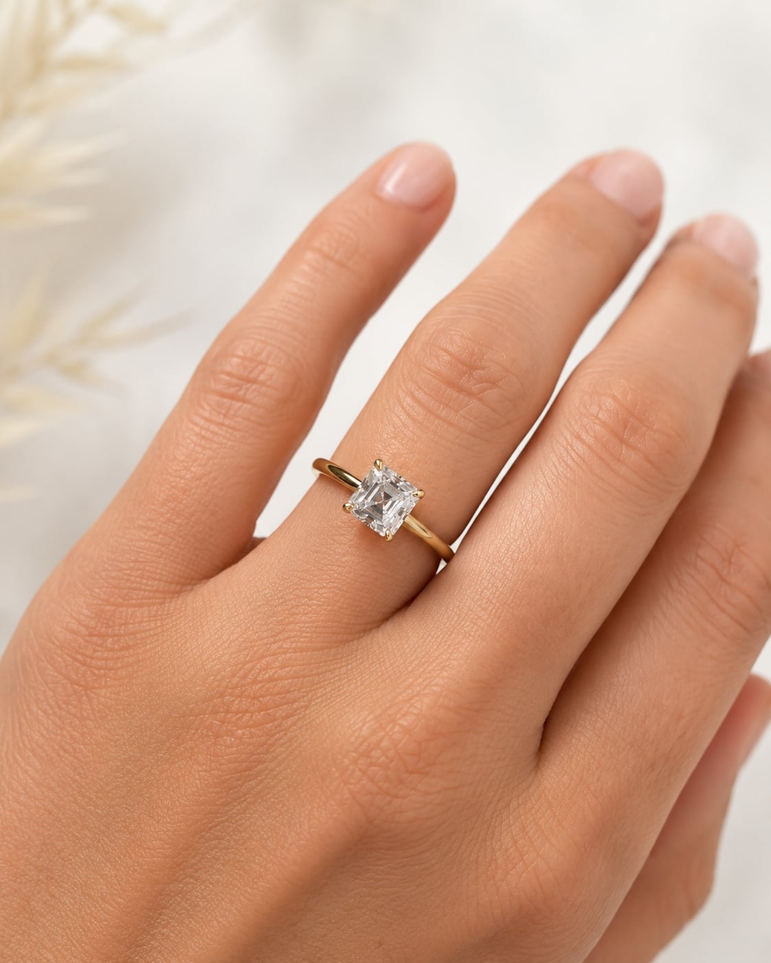 Lumina Solitaire Asscher Ring