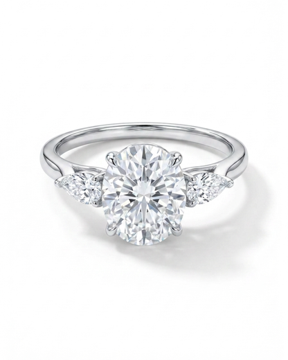Lumière Trio 3-Stone Oval Ring 3.5ct