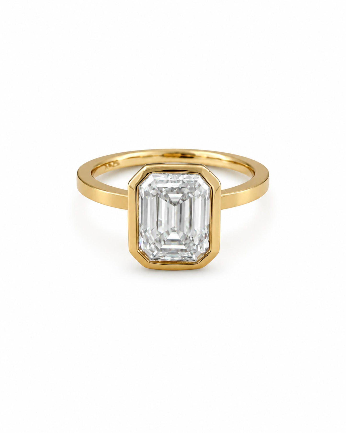 Celeste Bezel Emerald Ring