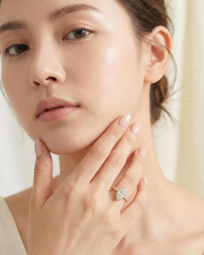 Sera Halo Marquise Pavé Ring
