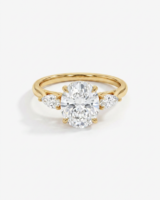 Lumière Trio 3-Stone Oval Ring 3.5ct