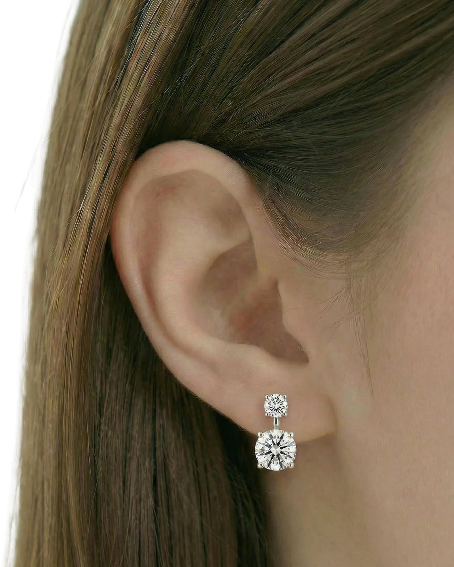 Twin Radiance Huggie Hoop Earrings
