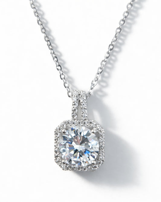 Collar Colgante Halo Redondo