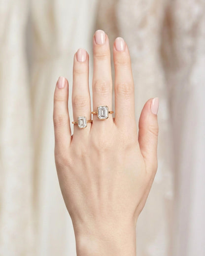 Celeste Bezel Emerald Ring