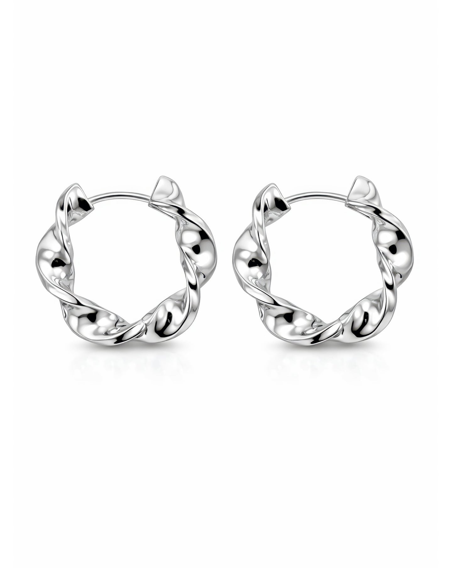 Molten Heart Sculpted Hoop Earrings