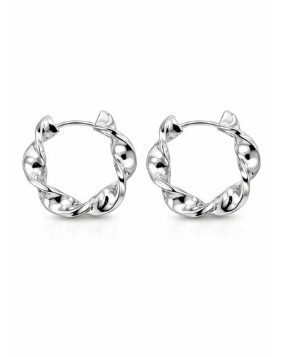 Molten Heart Sculpted Hoop Earrings