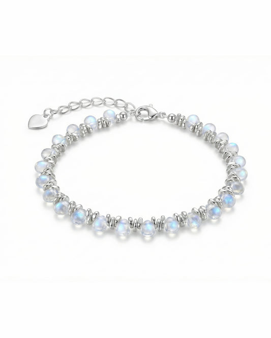 Pulsera de cuentas iridiscentes