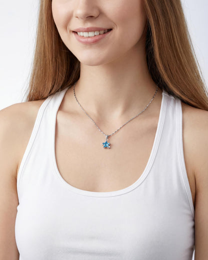 Blue Star Pendant Necklace