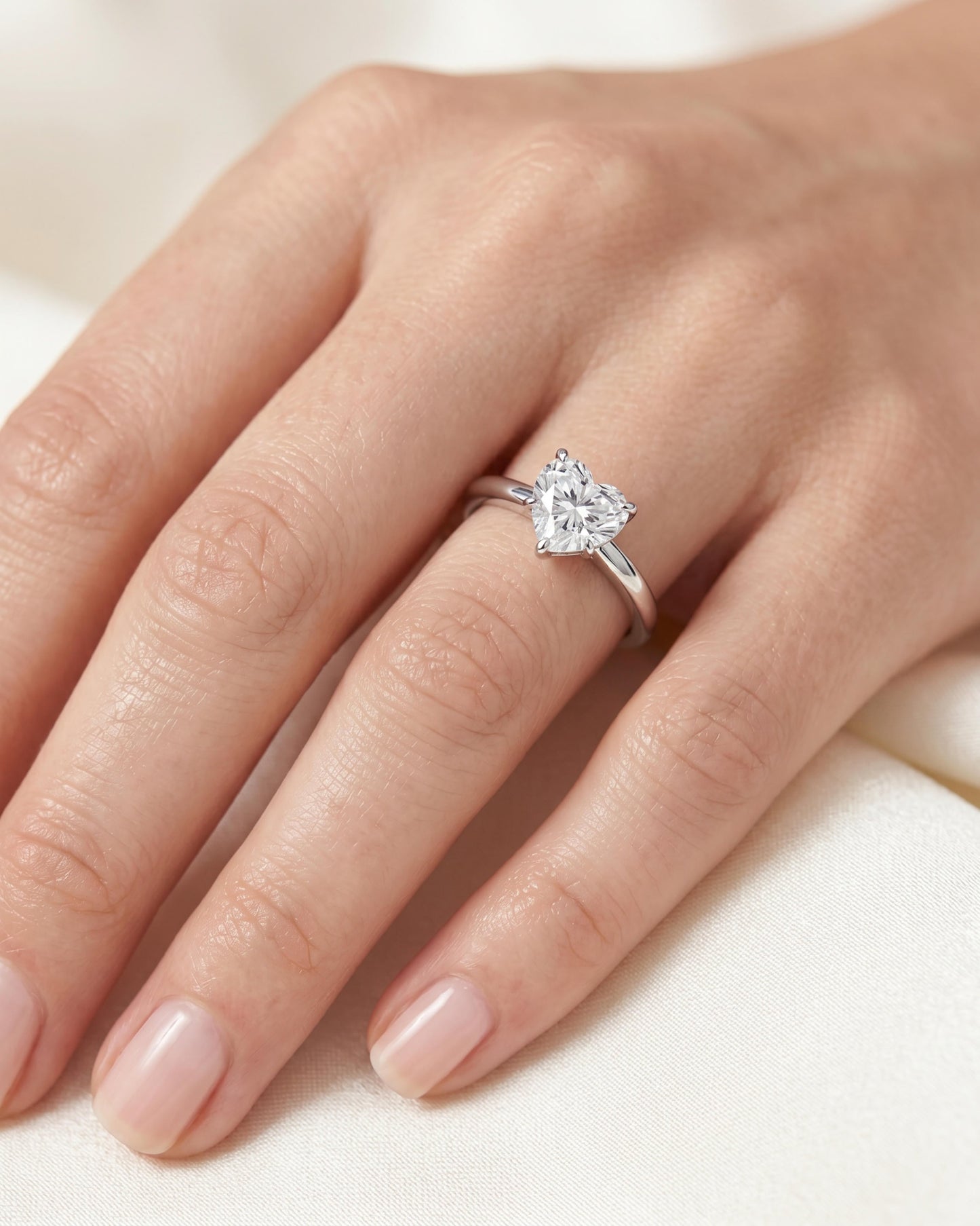 Lumina Solitaire Heart Ring