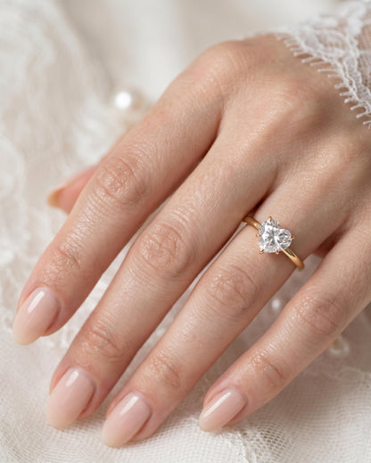 Lumina Solitaire Heart Ring