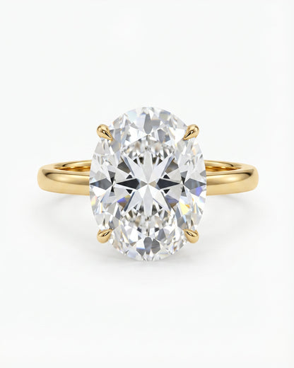 Lumina Solitaire Oval Ring