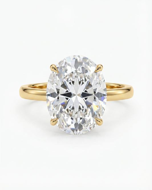 Lumina Solitaire Oval Ring