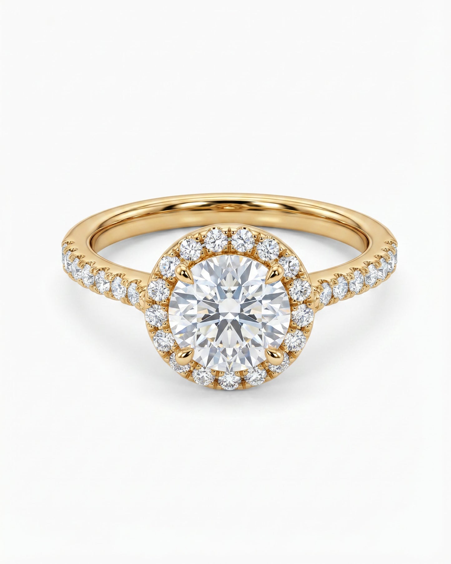 Sera Halo Round Pavé Ring