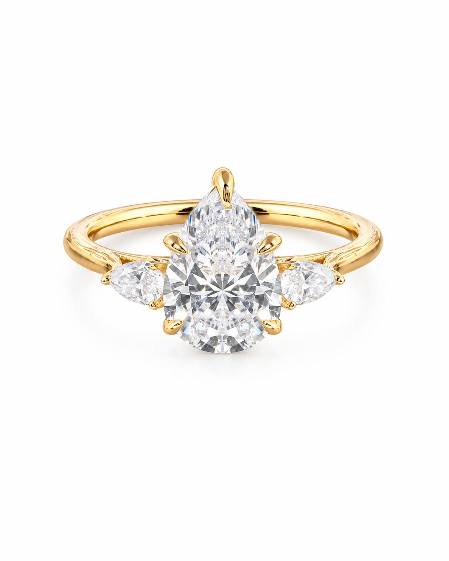 Lumière Trio 3-Stone Pear Ring