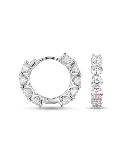 Pendientes de aro Eterna Pavé Huggie