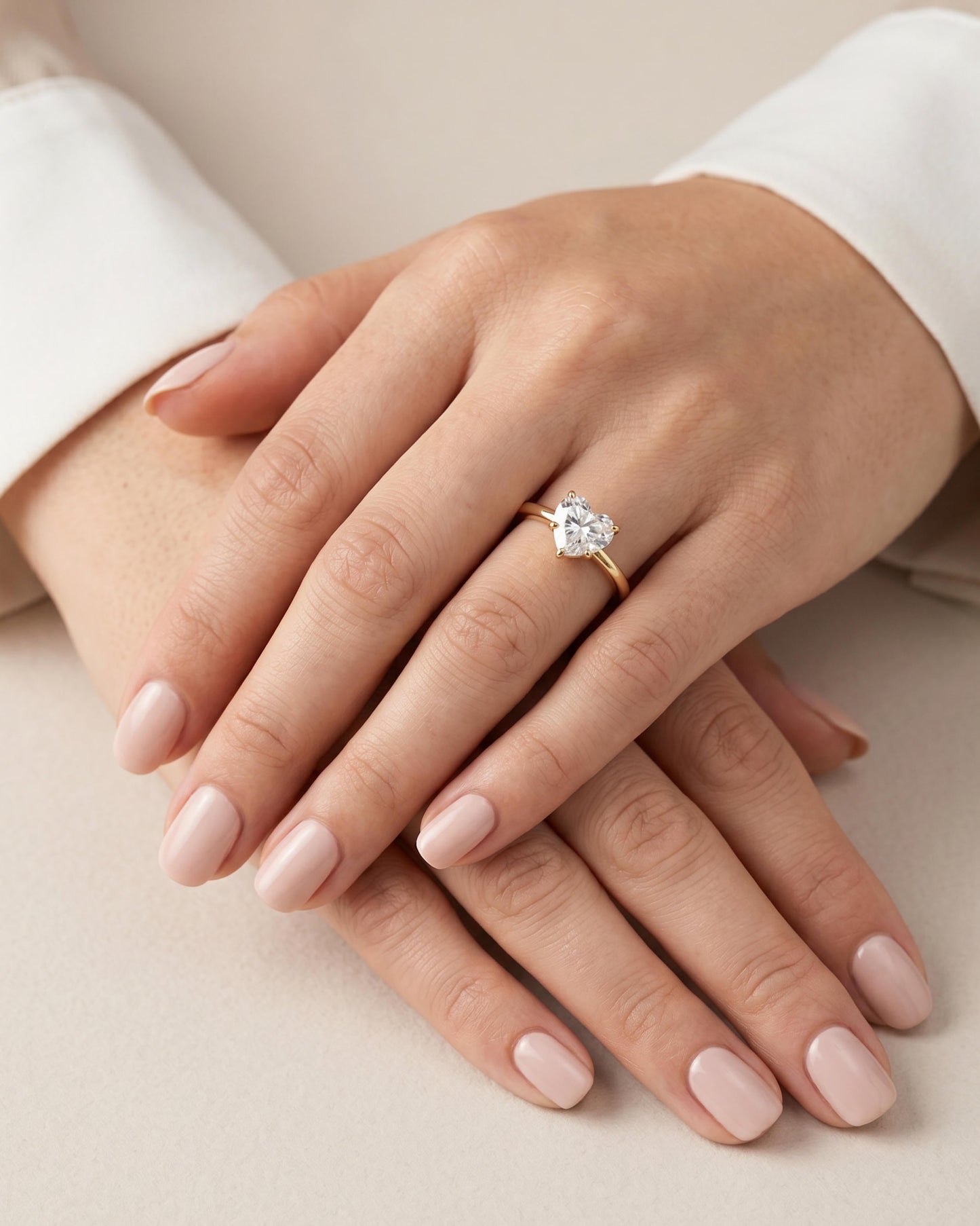 Lumina Solitaire Heart Ring