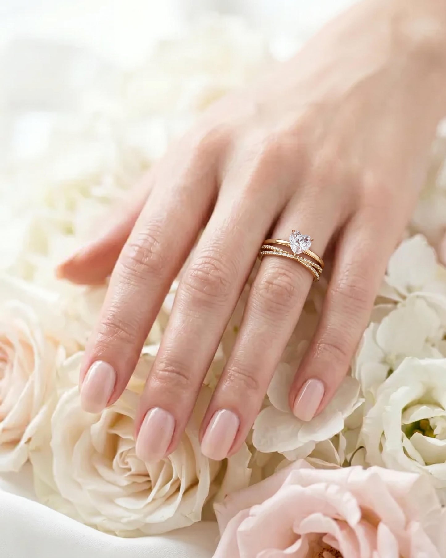 Lumina Solitaire Heart Ring