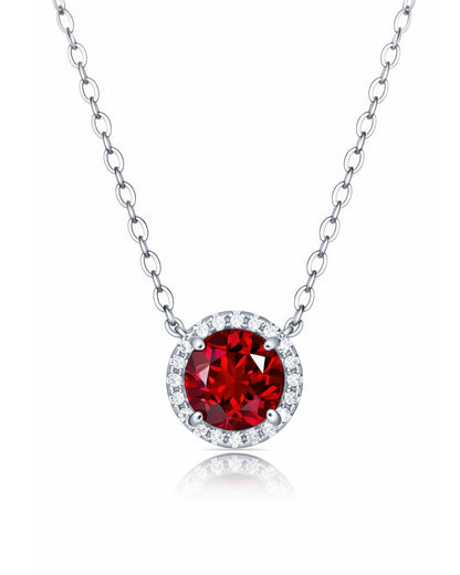 Regal Round Halo Stud Necklace