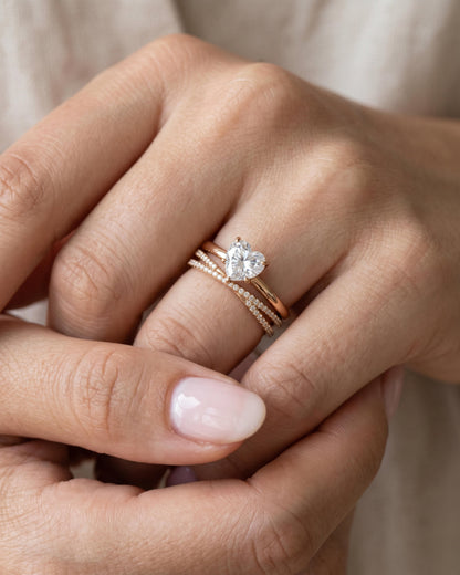 Lumina Solitaire Heart Ring