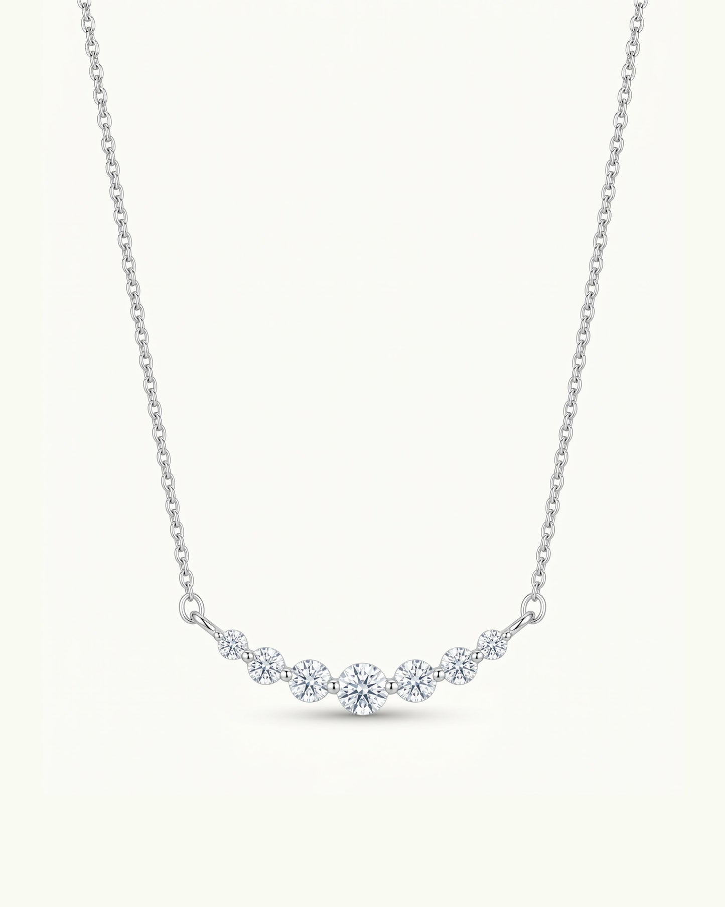Amelie Graduated Diamond Smile Necklace