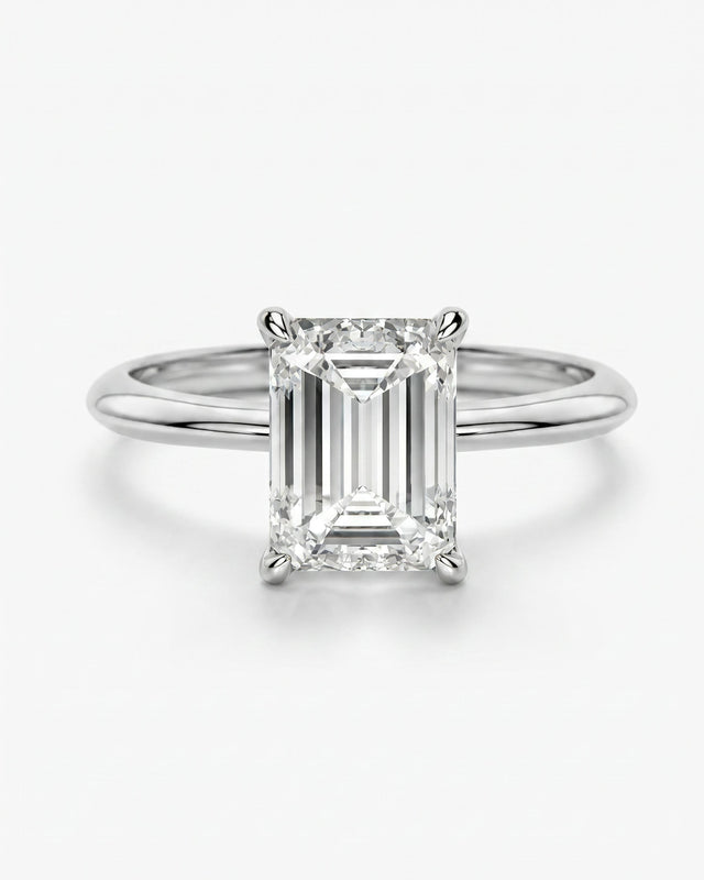 Linea Emerald-Cut Solitaire Ring