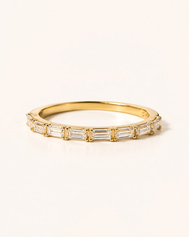 Lune Emerald-Cut Half-Eternity Band product view