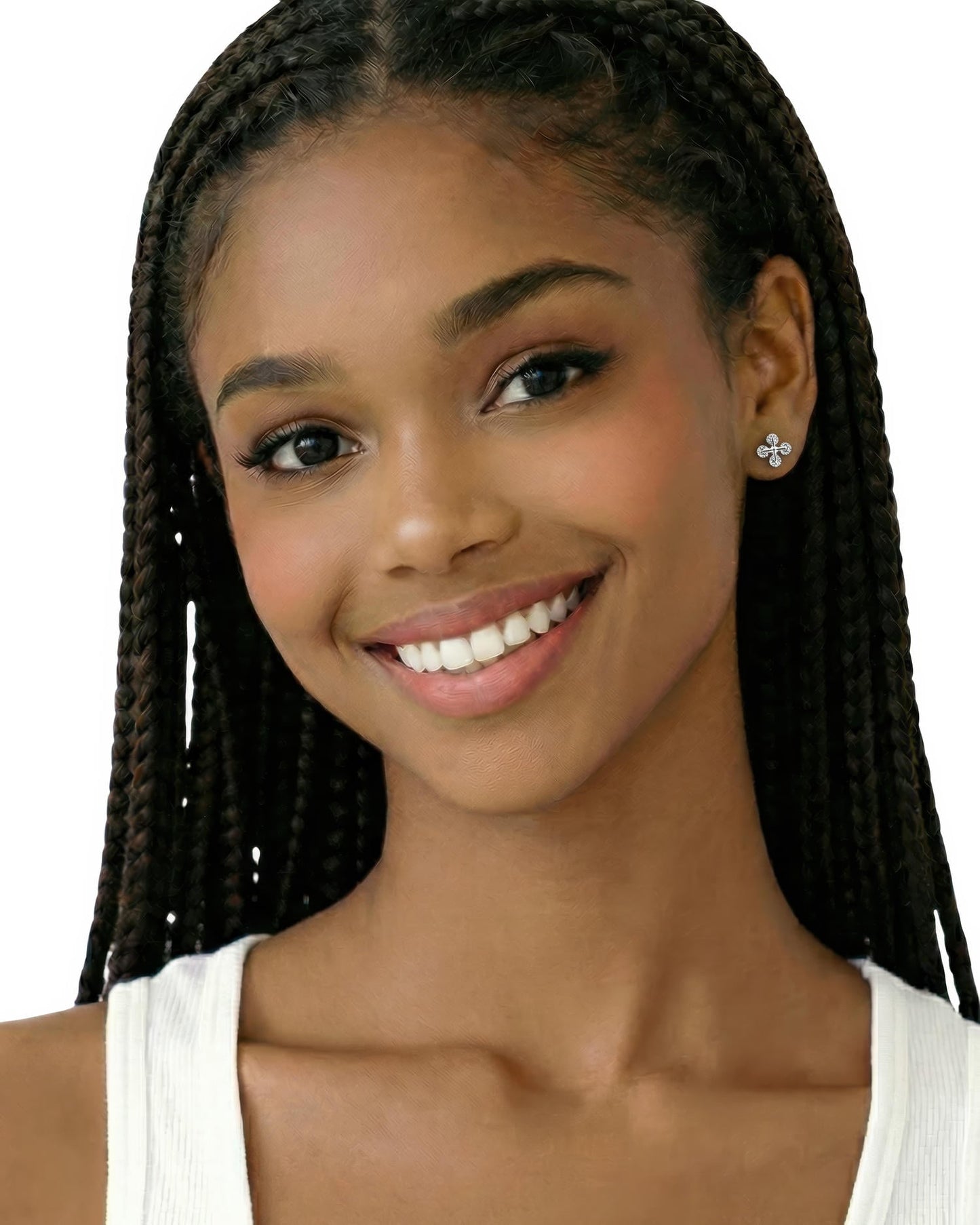 Radiant Cross Stud Earrings