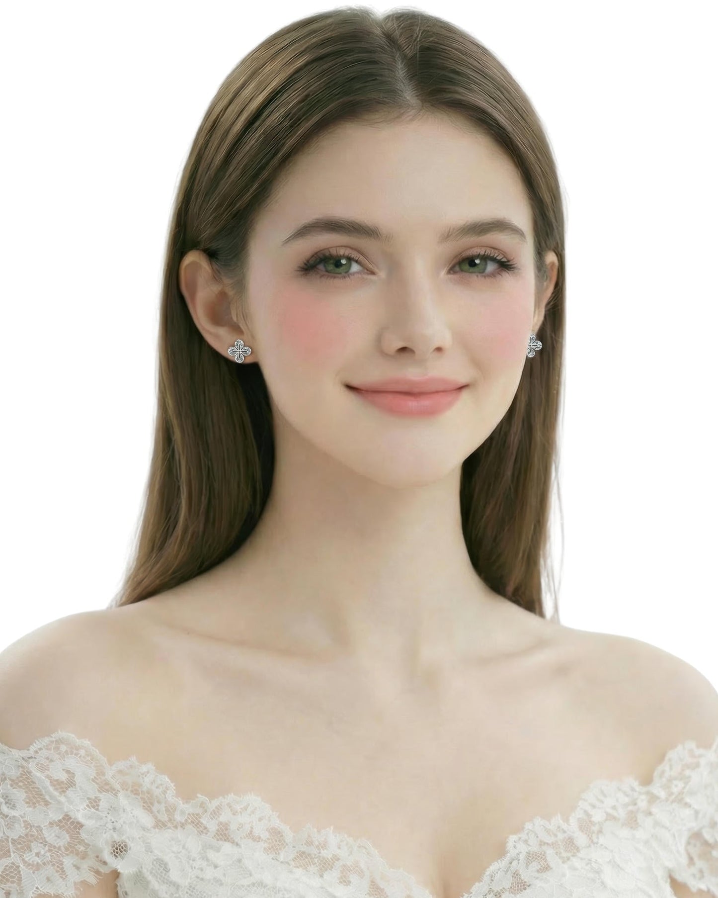 Radiant Cross Stud Earrings