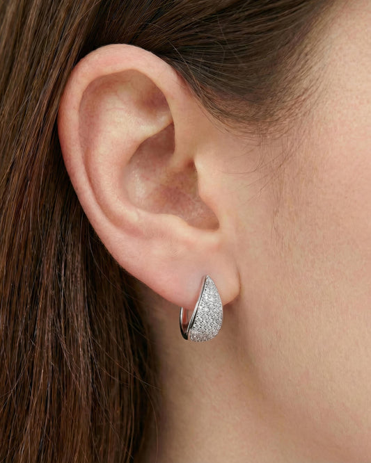 Stardust Cluster Hoop Earrings