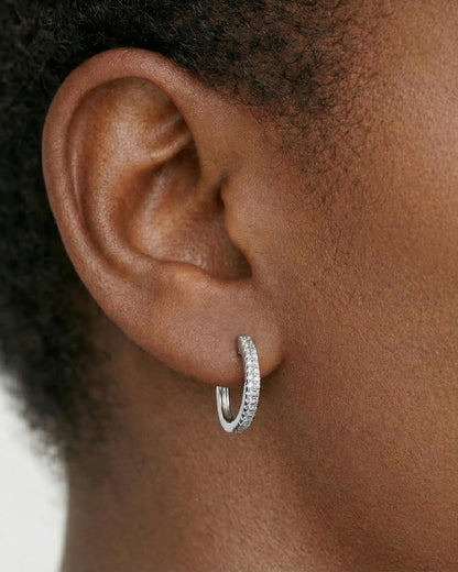 Orbit Pavé Hoop Earrings