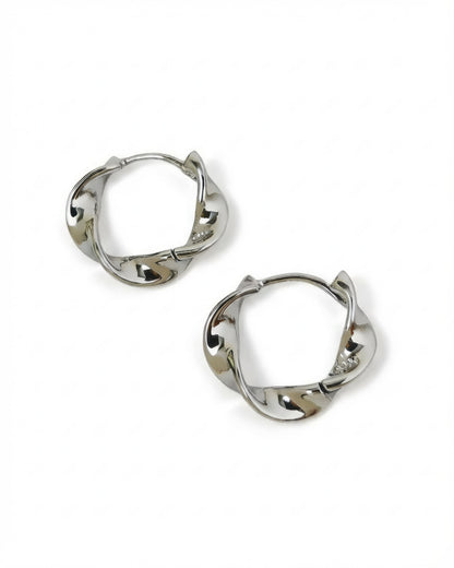 Velora Twist Huggie Hoop Earrings