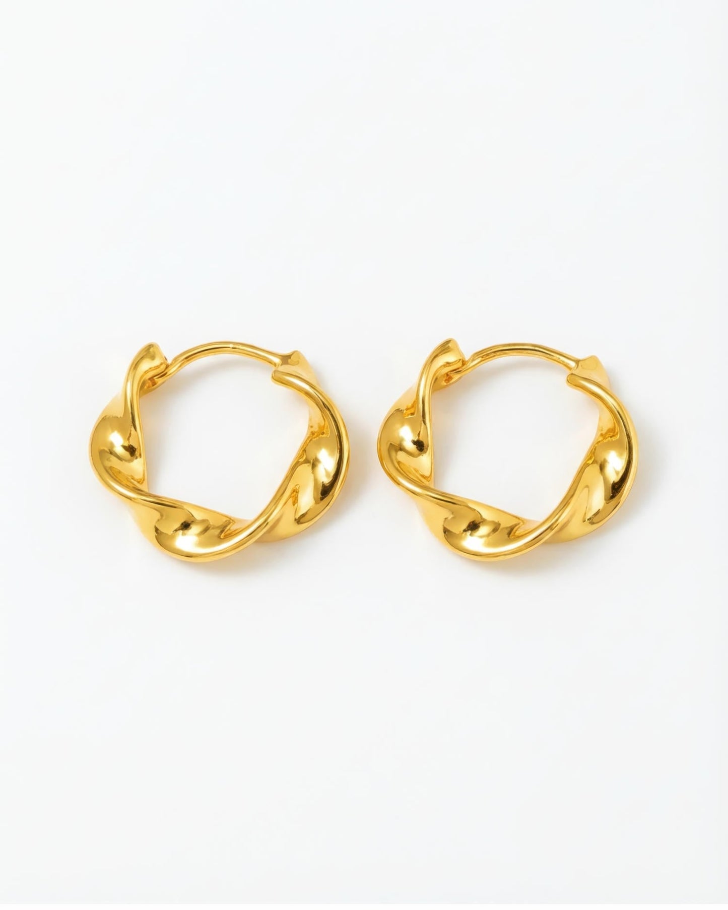 Velora Twist Huggie Hoop Earrings