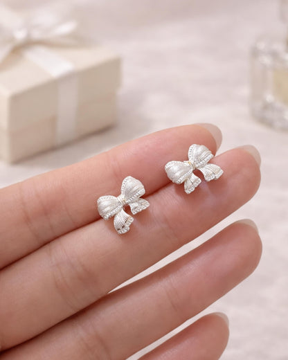 Sweet Bow Stud Earrings