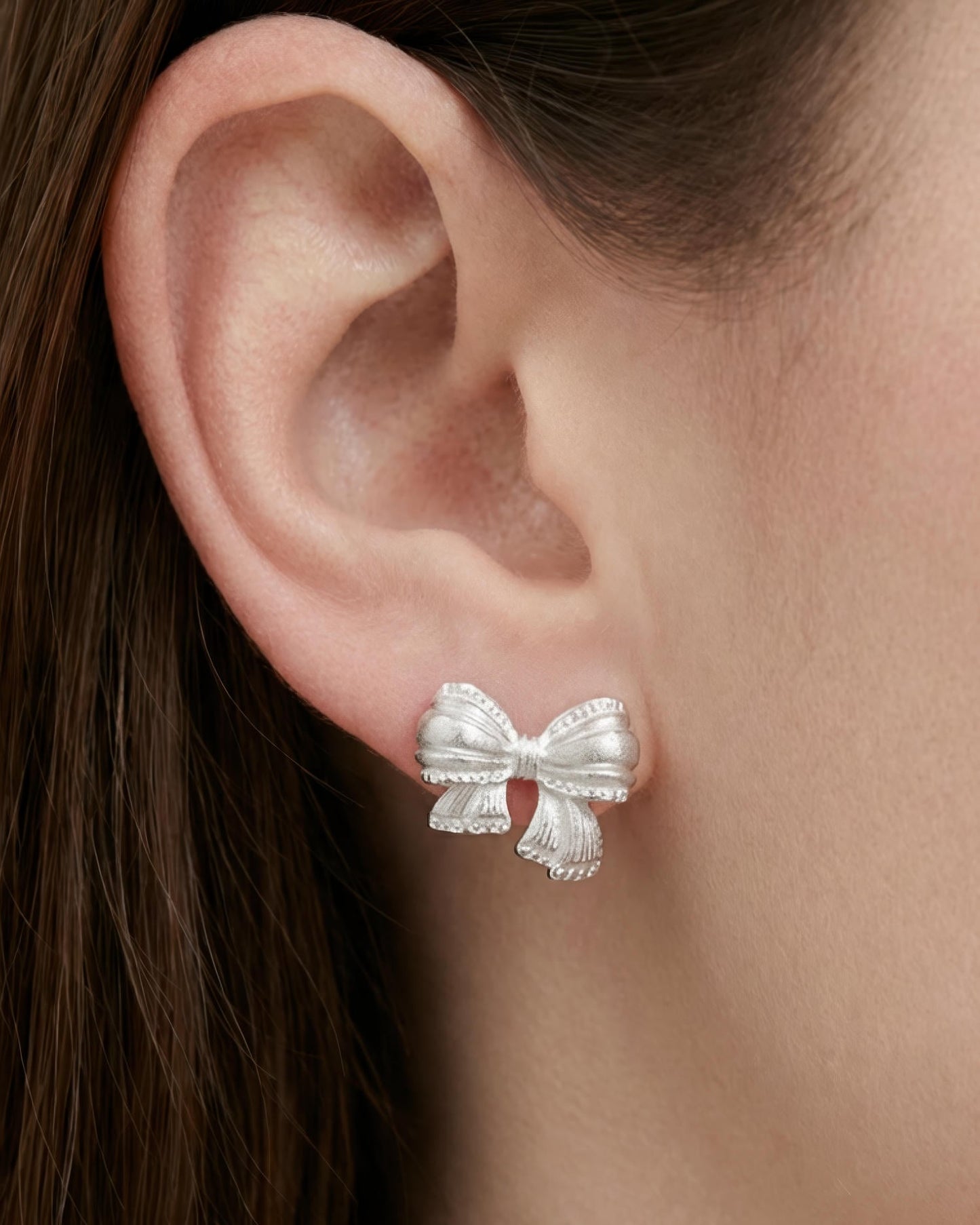 Sweet Bow Stud Earrings