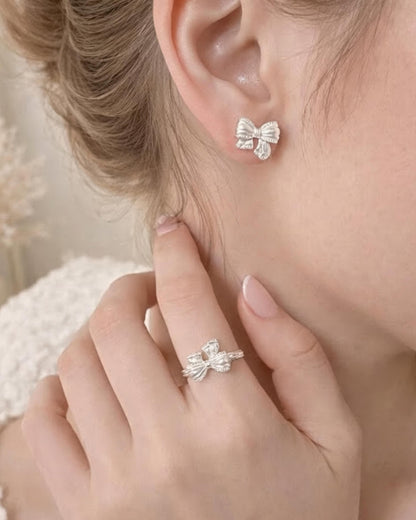 Sweet Bow Stud Earrings
