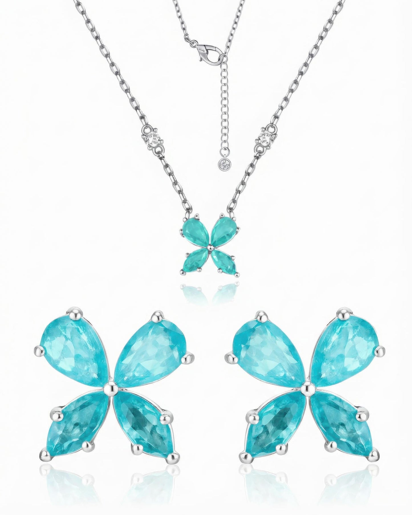 Azure Clover Earrings