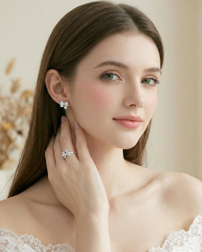 Sweet Bow Stud Earrings