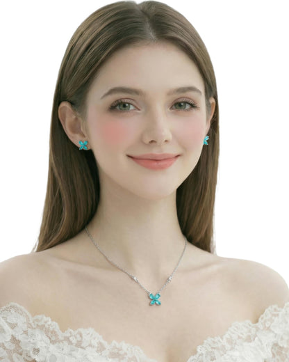Azure Clover Earrings