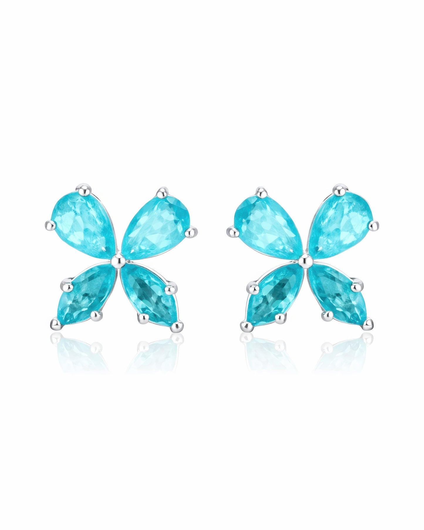 Azure Clover Earrings