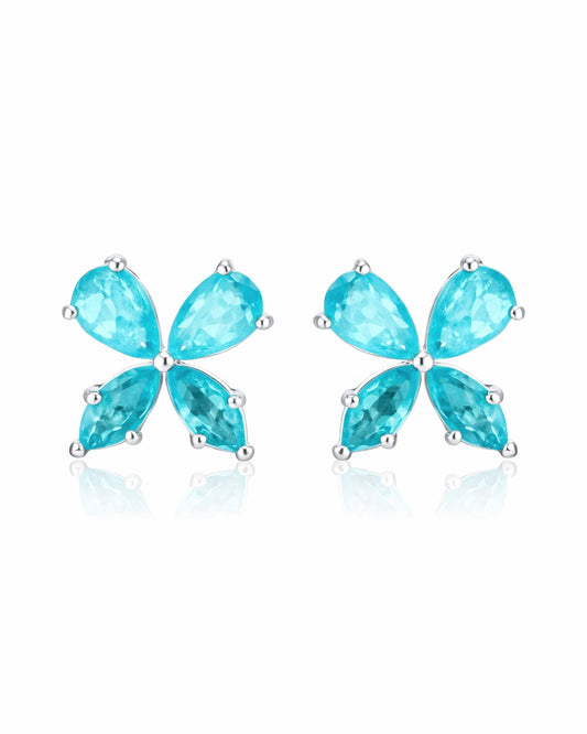 Pendientes Trébol Celeste