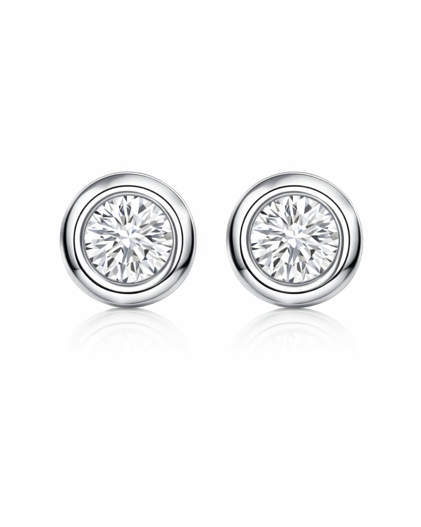 Bubble Prime Solitaire Stud Earrings