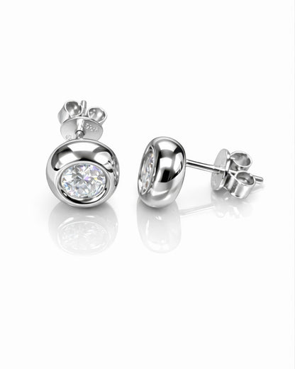Bubble Prime Solitaire Stud Earrings