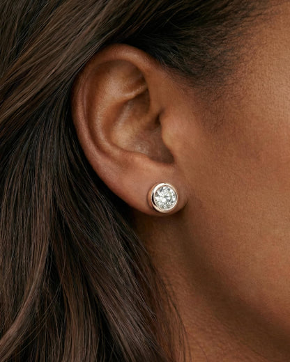 Bubble Prime Solitaire Stud Earrings