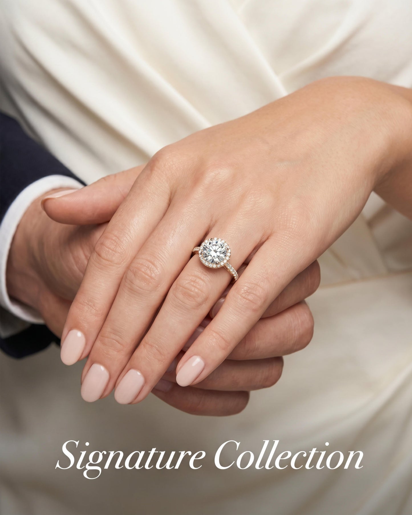 Sera Halo Round Pavé Ring