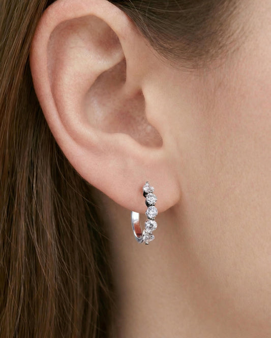 Comet  Eternity Hoop Earrings